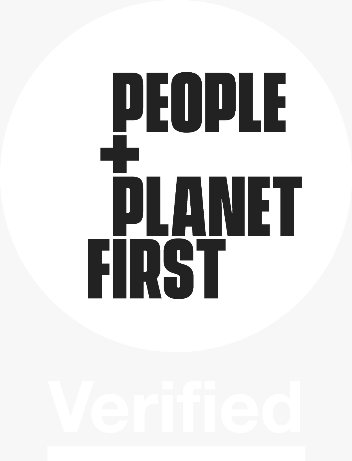 Sello de verificación People and Planet First